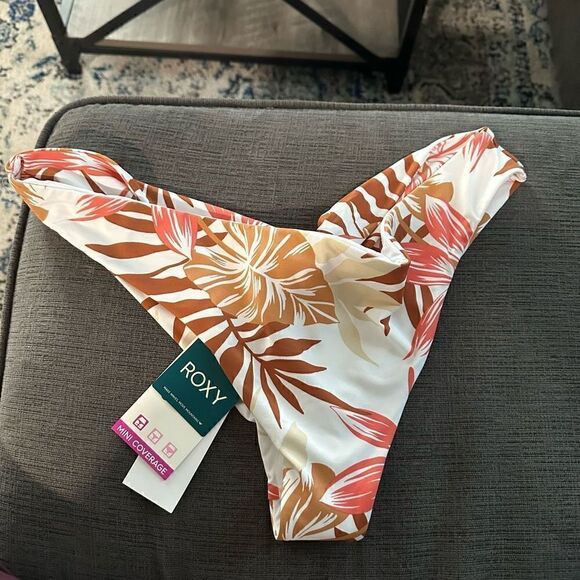 Roxy Printed palm leaf printed Beach Classics Cheeky Bikini Bottoms - Picture 2 of 7